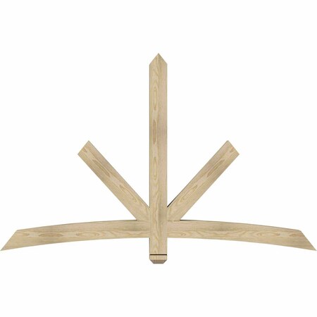 Ekena Millwork Alberta Rough Sawn Timber Gable Bracket, Douglas Fir, 72"W x 45"H x 4"D x 4"F, 15/12 Pitch GBW072X45X0404ALB00RDF